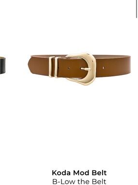 B-Low the Belt Koda Mod Brown Leather Belt with Gold-Tone Buckle
